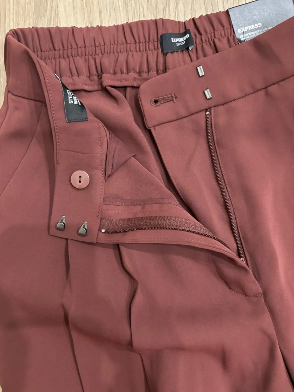 Express Wide Leg Trousers in Rust